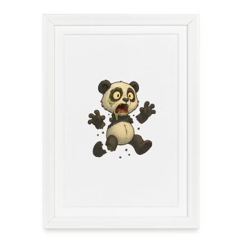 Panda Zombie Decomposed Undead halloween - Framed poster (27 × 37 cm) - white - Front