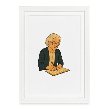 Grandma Karin - Framed poster (27 × 37 cm) - white - Front