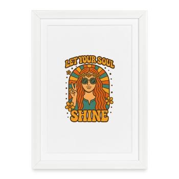 Laissez votre âme briller - Affiche encadrée (27 × 37 cm) - blanc - Devant