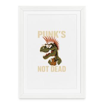 Punk T-Rex - Framed poster (27 × 37 cm) - white - Front
