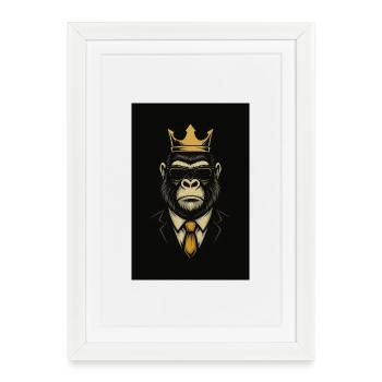 Roi des singes des rues - Affiche encadrée (27 × 37 cm) - blanc - Devant
