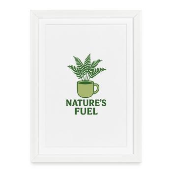 Carburant de la nature - Affiche encadrée (27 × 37 cm) - blanc - Devant
