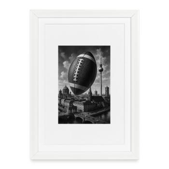 Berlin Football Skyline - Framed poster (27 × 37 cm) - white - Front