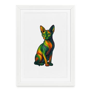 Le Sphynx - Affiche encadrée (27 × 37 cm) - blanc - Devant
