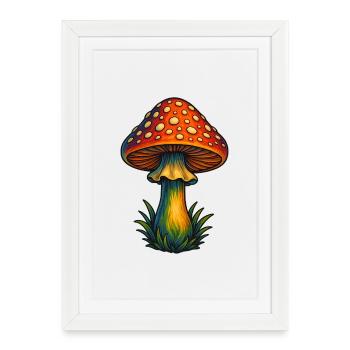 fly agaric - Framed poster (27 × 37 cm) - white - Front