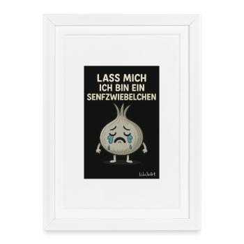 Weeping mustard onion - Framed poster (27 × 37 cm) - white - Front