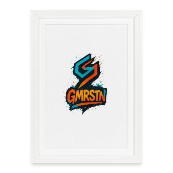 GMRSTN Graffiti Emblem Splash - Framed poster (27 × 37 cm) - white - Front