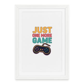 Juste un t-shirt rétro de jeu de plus - Affiche encadrée (27 × 37 cm) - blanc - Devant