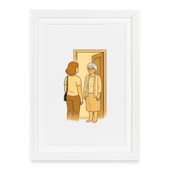 Mamie Karin - Affiche encadrée (27 × 37 cm) - blanc - Devant