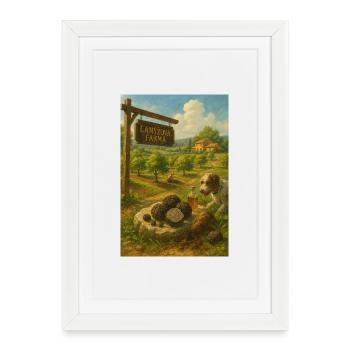 Truffle Farm Rustic Countryside - Framed poster (27 × 37 cm) - white - Front