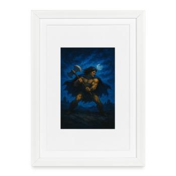 Guerriers dans la tempête - Affiche encadrée (27 × 37 cm) - blanc - Devant