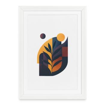 Future Fusion – L’élégance rencontre la risographie - Affiche encadrée (27 × 37 cm) - blanc - Devant