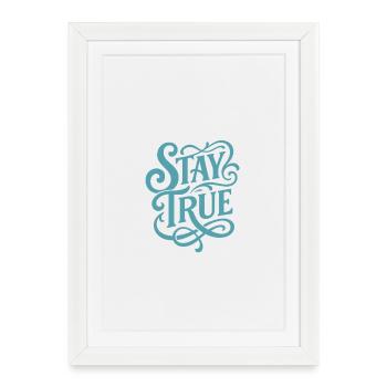 Stad True Typography Swing - Affiche encadrée (27 × 37 cm) - blanc - Devant