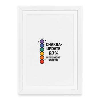 CHAKRA UPDATE 87% – Do Not Disturb - Framed poster (27 × 37 cm) - white - Front