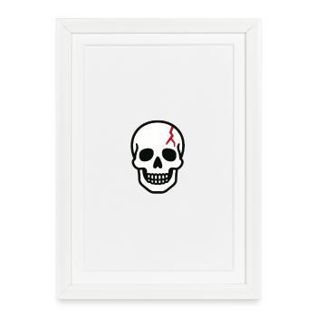teschio_anatomico - Framed poster (27 × 37 cm) - white - Front