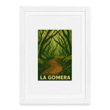 Cloud Forest Gomera - Framed poster (27 × 37 cm) - white - Front