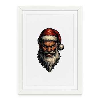 Dark Santa Claus Grimace - Framed poster (27 × 37 cm) - white - Front