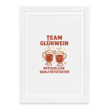 Équipe Marché de Noël Vin chaud Fête de Noël - Affiche encadrée (27 × 37 cm) - blanc - Devant