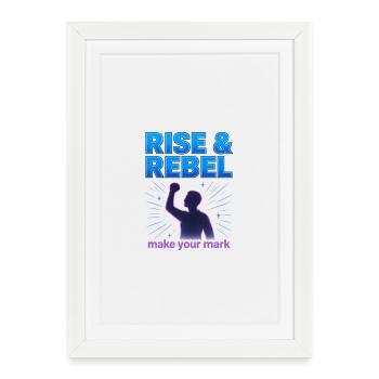 Rise & Rebel Laissez votre empreinte - Affiche encadrée (27 × 37 cm) - blanc - Devant