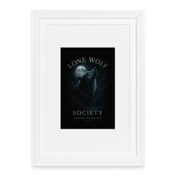 Société du Loup Solitaire - Affiche encadrée (27 × 37 cm) - blanc - Devant