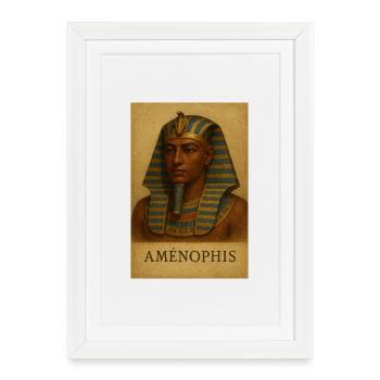 Aménophis Égyptien Héritage - Affiche encadrée (27 × 37 cm) - blanc - Devant