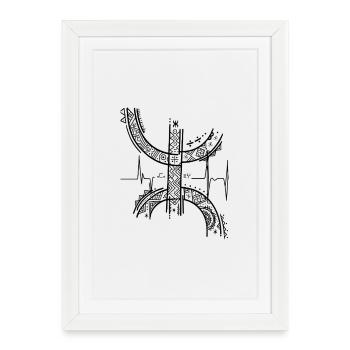kabyle amazigh - Affiche encadrée (27 × 37 cm) - blanc - Devant