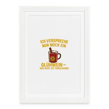 Recherche sur le vin chaud : juste une gorgée de plus - Affiche encadrée (27 × 37 cm) - blanc - Devant