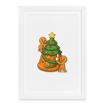 Gingerbread men mannele alsace kougelhopf - Framed poster (27 × 37 cm) - white - Front