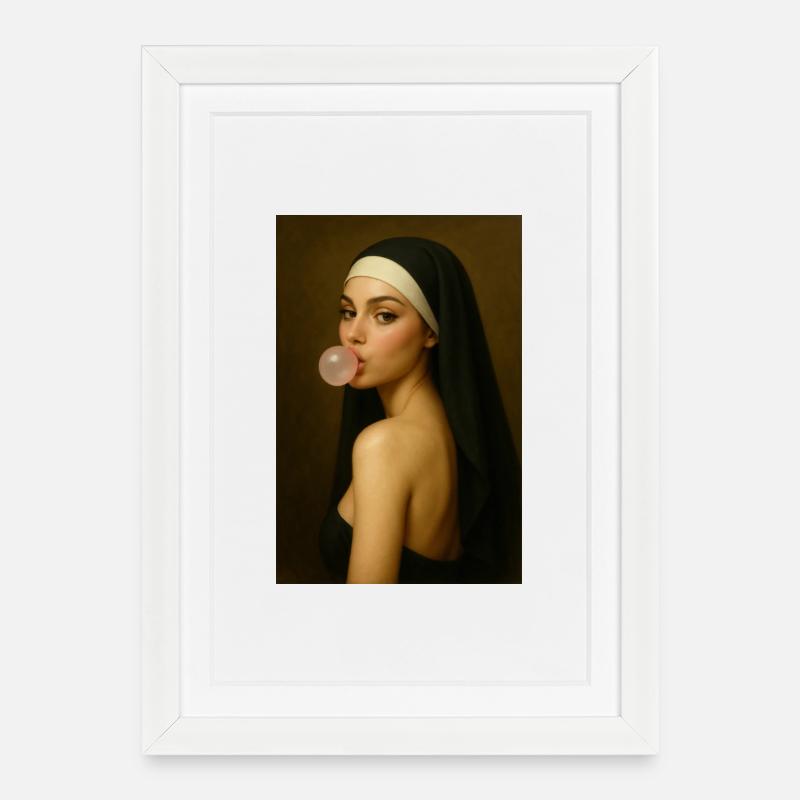 Sakraler Reiz  - Gerahmtes Poster (27 × 37 cm) - Weiß