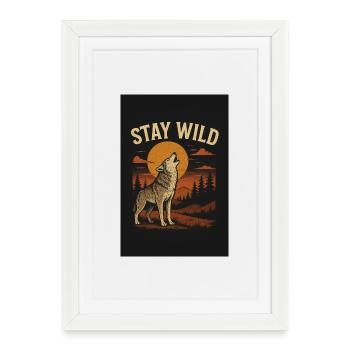 Wolf Wild - Framed poster (27 × 37 cm) - white - Front