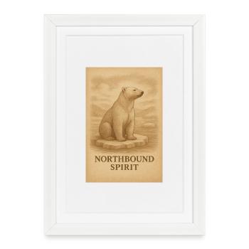 Noordelijke Geest: Poolbeer op IJs - Framed poster (27 × 37 cm) - white - Front