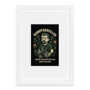 Jardinier Power Garden - Affiche encadrée (27 × 37 cm) - blanc - Devant