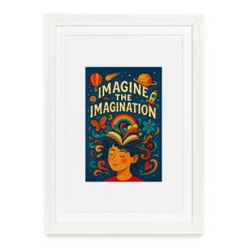 Imagination in motion flourishes - Framed poster (27 × 37 cm) - white - Front