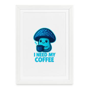 TechPilz Coffee Power - Framed poster (27 × 37 cm) - white - Front