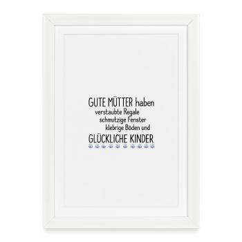 Good Moms Saying Design - Framed poster (27 × 37 cm) - white - Front