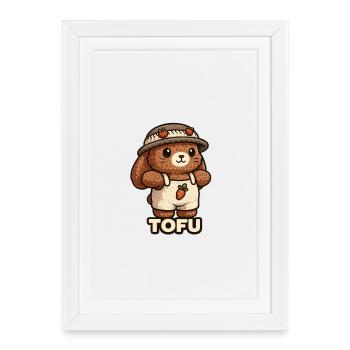 Tofu skull drains rabbit - Framed poster (27 × 37 cm) - white - Front
