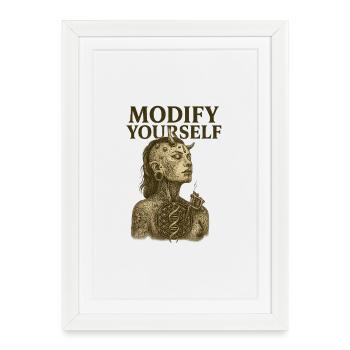 Change Tattoo - Affiche encadrée (27 × 37 cm) - blanc - Devant