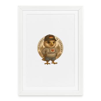 Adler I Love Germany - Framed poster (27 × 37 cm) - white - Front