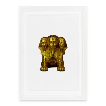 Sphinx doré à trois têtes - Affiche encadrée (27 × 37 cm) - blanc - Devant