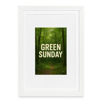 Green Sunday in the Forest - Framed poster (27 × 37 cm) - white - Front