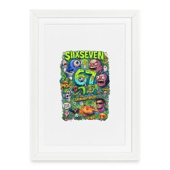Ultra pourriture cérébrale - Affiche encadrée (27 × 37 cm) - blanc - Devant