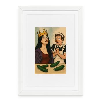 Queen Vibes - Framed poster (27 × 37 cm) - white - Front