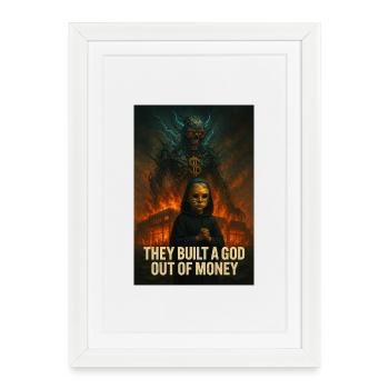 God of Money – Power and Greed - Framed poster (27 × 37 cm) - white - Front