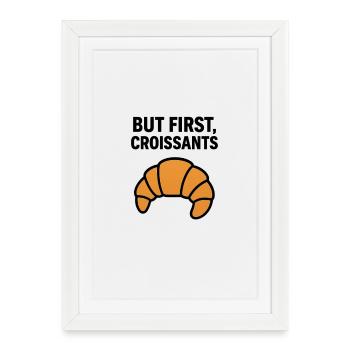 Croissant au lever du soleil - Affiche encadrée (27 × 37 cm) - blanc - Devant