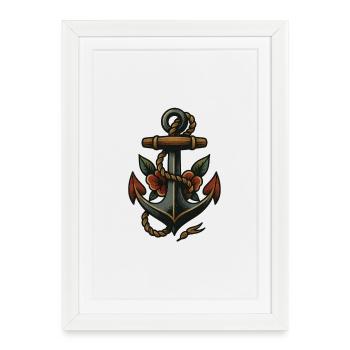 Anchor - Framed poster (27 × 37 cm) - white - Front