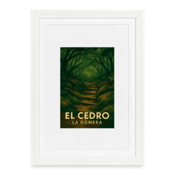 El Cedro – Mystical Forest Trail - Framed poster (27 × 37 cm) - white - Front