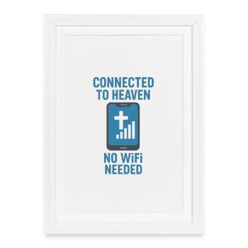 Connected in the sky: No Wi-Fi required - Framed poster (27 × 37 cm) - white - Front