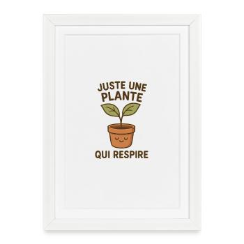 Just a plant that breathes - Framed poster (27 × 37 cm) - white - Front