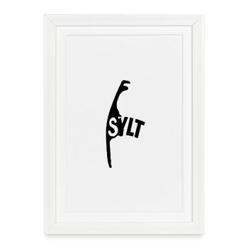 Sylt -Silhouette - Framed poster (27 × 37 cm) - white - Front