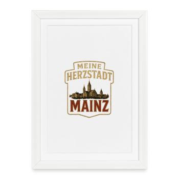 Ma ville de cœur, Mayence - Affiche encadrée (27 × 37 cm) - blanc - Devant